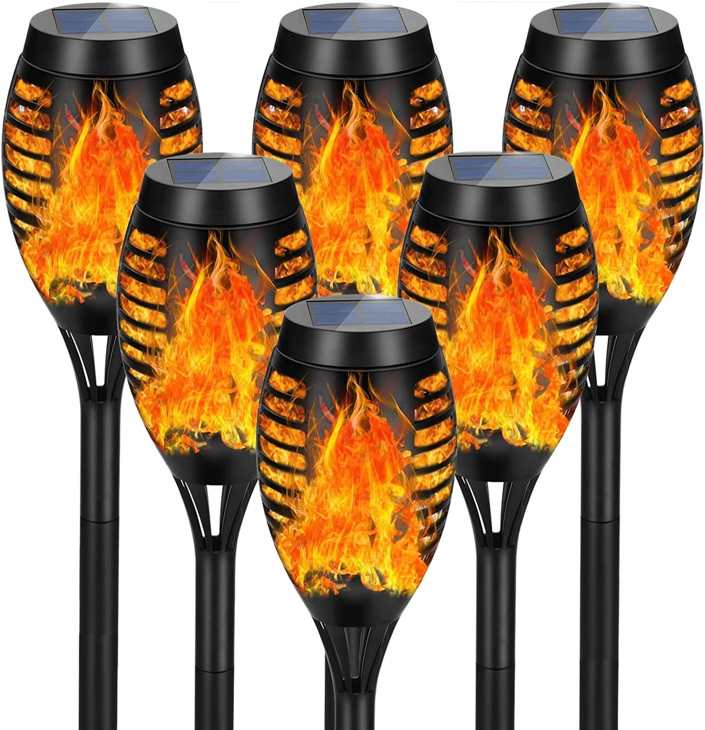 51 72 96 LED led flame light outdoor pathway lawn decor solar lights power outdoor tiki torch with flickering flame outdoor