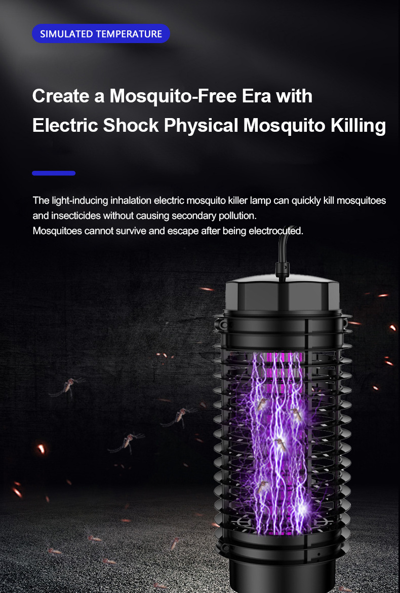 Indoor Electric Mosquito Killer Lamp Bug Zapper Pest Control Fly Gnat Moth Solar Insect Killer light for Home Garden