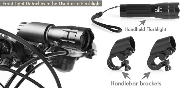 Hot Sale Bright Max Rechargeable Flashlight Bicycle lamp set