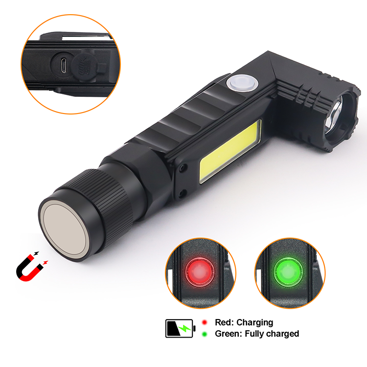 Low price guaranteed quality led rechargeable flashlight usb rechargeable