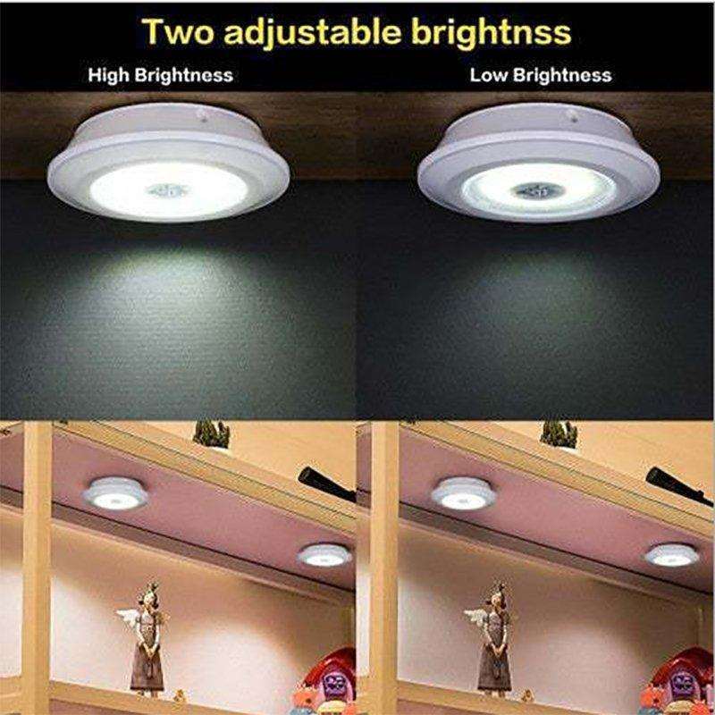 General Popular Ultra Bright Remote Control COB Push Light Under Cabinet Light Sticky Wall Light