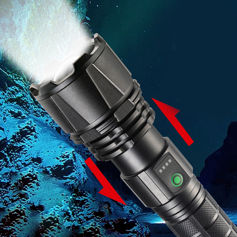 Super Bright Flashlight with 5 Modes Flashlights Torch Battery Indicator Flashlights  Waterproof AAA Batteries  Included