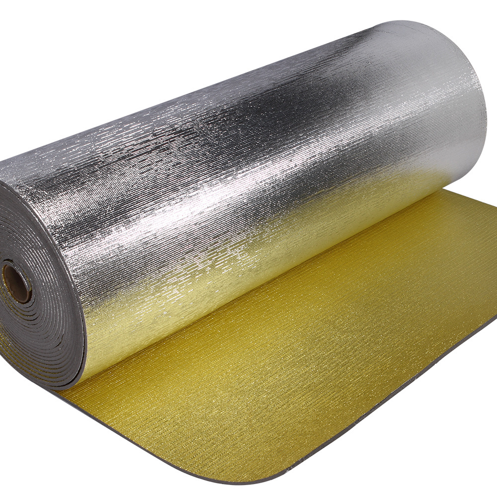 20mm build pe foam sheet roll backed aluminum foil adhesion crosslinked thermal soundproof XPE foam for hvac