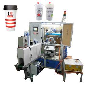 Multicolor Disposable Paper Plastic Cup Screen Printing Machine for Sale