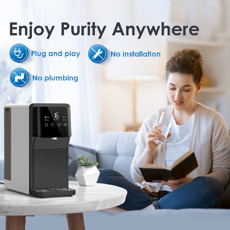 OEM ODM Hot And Cold Water Dispenser Sustainable Home Appliance Water Filter Or Purifier Countertop RO Water Purifier Dispenser