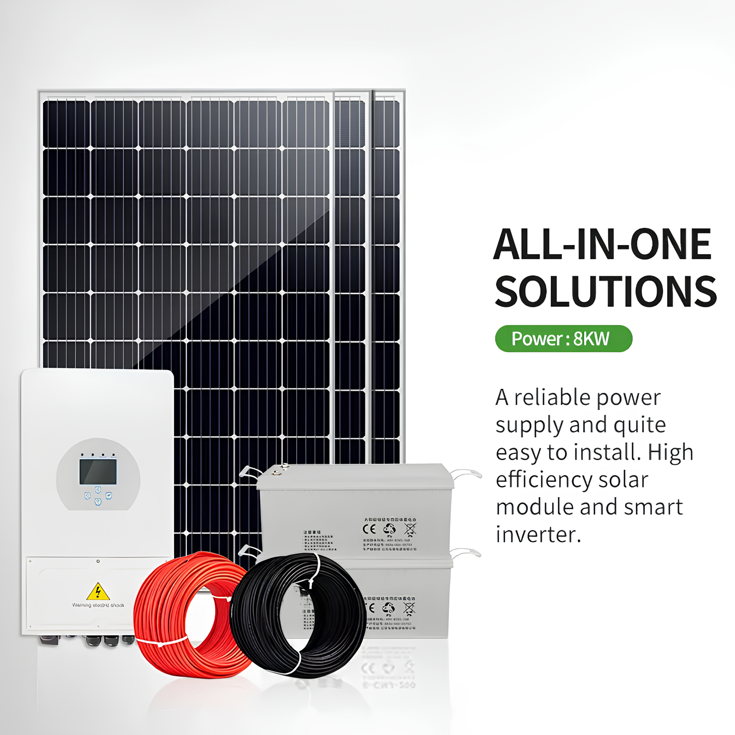 Factory Direct 8000w Solar Panel Kit Power Generator 8kw Off Grid home commercial use industrial Solar Energy System