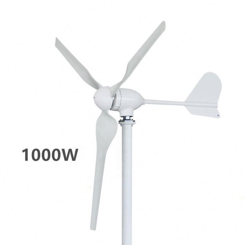 Stock of Wind Generator 1500W 48V Strong Wind Turbine 3 PCS 1080MM Nylon Fiber Blades 1.5KW 220V 120V Windmill