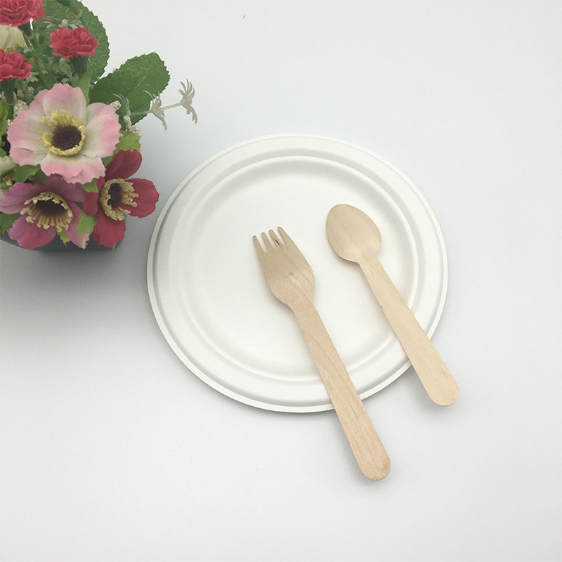 Disposable Sugarcane Bagasse Dinner Paper Plates 6 7 9 10 Inch Biodegradable Food Plates for Party