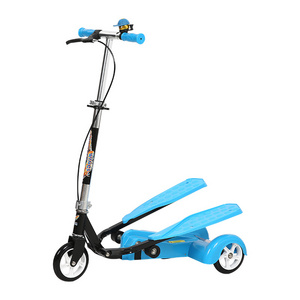 Three Wheels Aluminum Double Swing Scooter Children Pedal Scooter