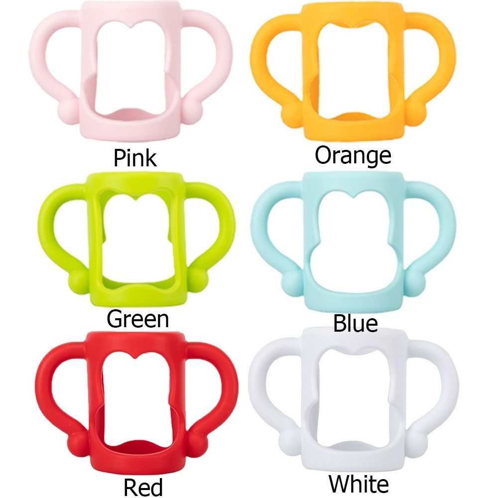 Universal Baby Bottle Handle Soft Silicone Wide Mouth Grip For Feeding Bottles Accessories