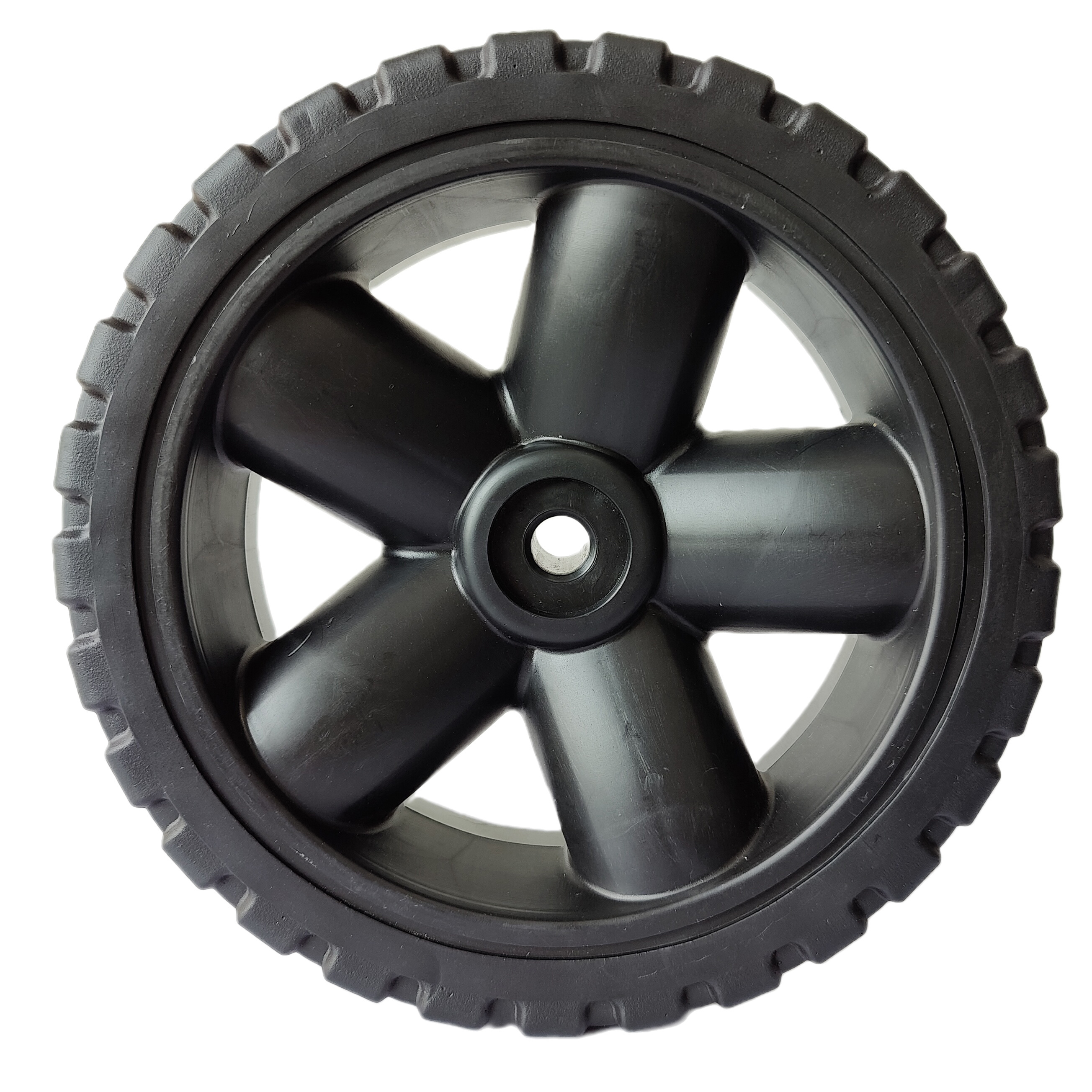 6 7 8 Inch Plastic PVC Tire Wheels For Lawn Mower Pull Golf Utility Folding Cart Wagon Spreader