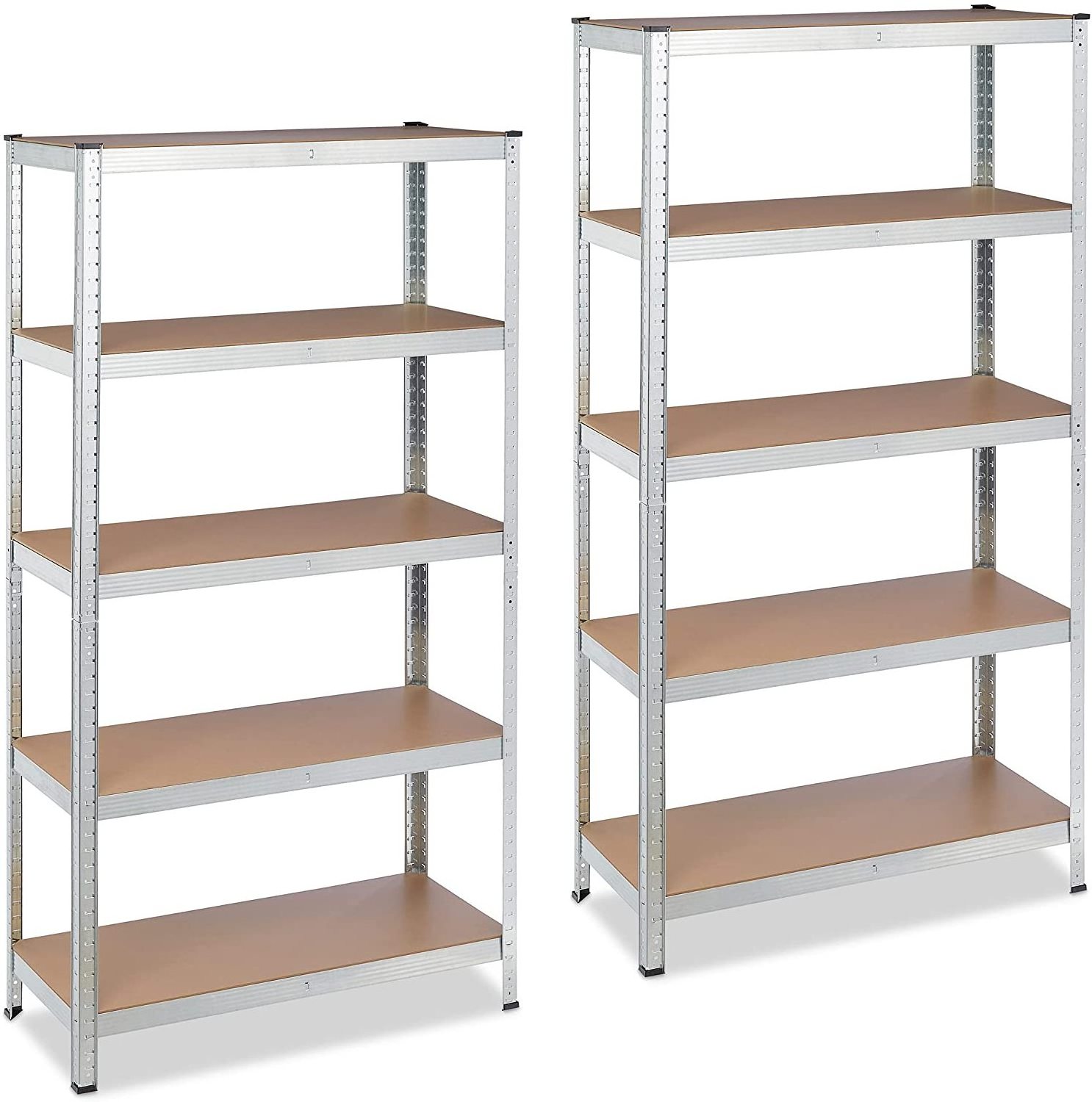 Adjustable Metal Shelving Unit 5 Shelves Space Saving House Garage Storage Shelves