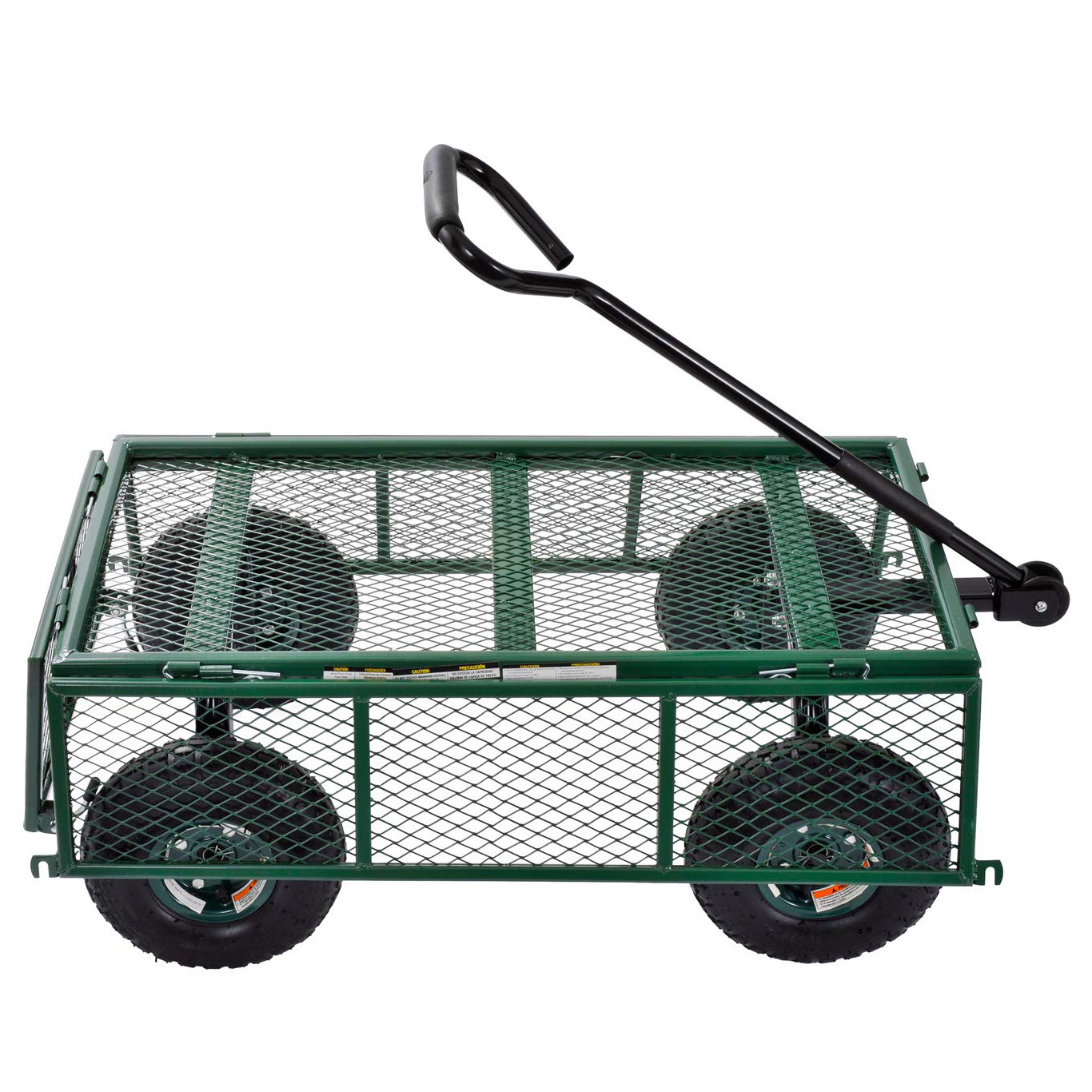 Capacity Heavy Duty Durable Steel Mesh Convertible Flatbed Garden Outdoor Hauling Utility Wagon Cart