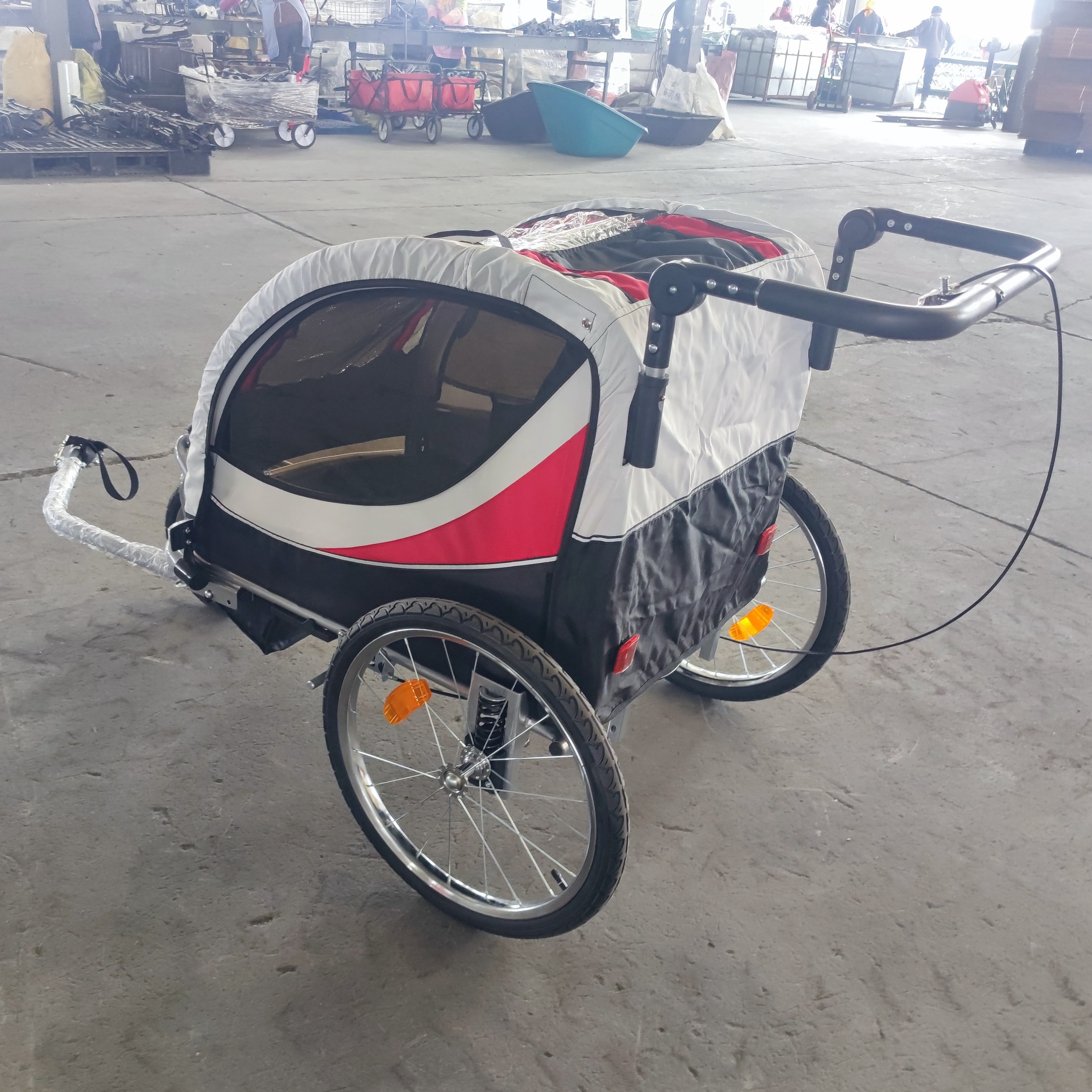 2023 Popular Pet Bicycle Trailer Medium Dog Stroller & Pet Bike Trailer And With Suspension