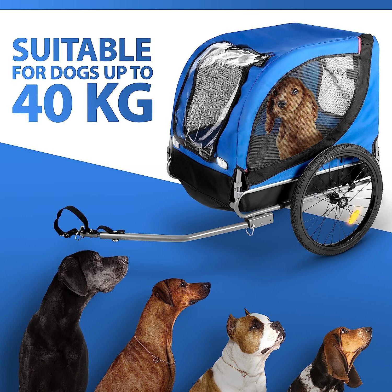 Pet Bike Trailer Bicycles Dog Trailer Folding Camper Trailer Pet Cart Bicycle Wagon Cargo Carrier Attachment For Travel