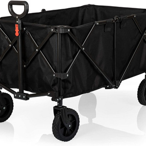 Customized Collapsible Heavy Duty Folding Garden Wagon Utility Trolley Cart Foldable Camping Beach Truck