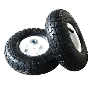 10" 4.10/3.50-4 Air Tires Wheels for Hand Truck/Trolley/Garden Utility Wagon Cart/Lawn Mower/Generator