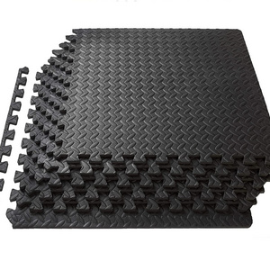 Puzzle Exercise Mat Half Thickness EVA Foam Inter locking Tiles Protective Flooring for Gym 60x60x1.2cm 24x24x1/2 Inch