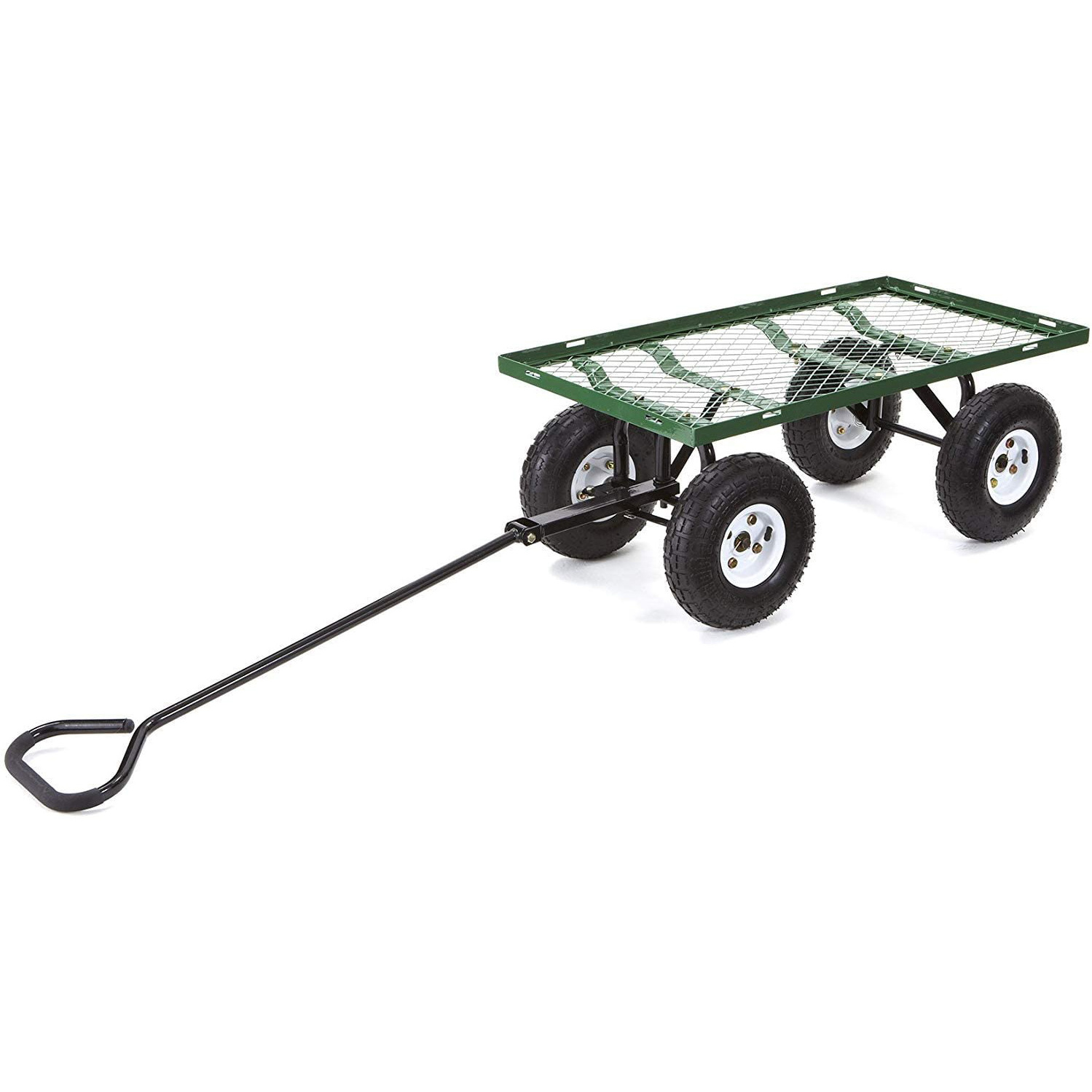 Capacity Heavy Duty Durable Steel Mesh Convertible Flatbed Garden Outdoor Hauling Utility Wagon Cart