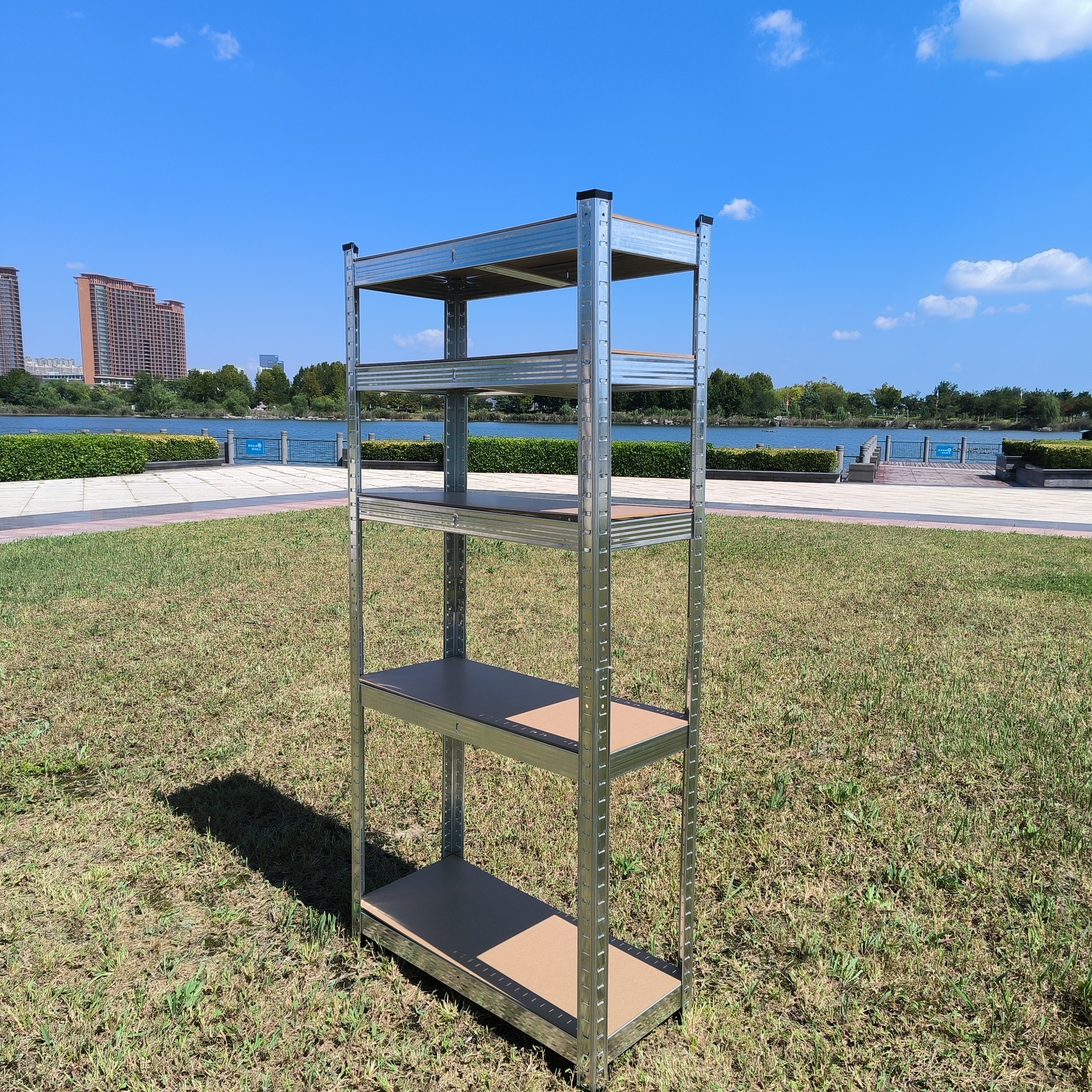 Metal Rack Storage Shelf 5-Layer Adjustable Metal Display Shelf Capacity Of Metal Heavy Shelves For New Warehouse