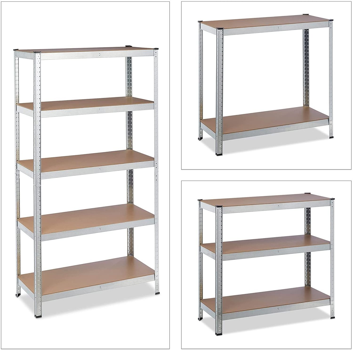 5 Tier Warehouse Racks Heavy Duty Storage Shelf Metal Racks Shelves For Warehouse