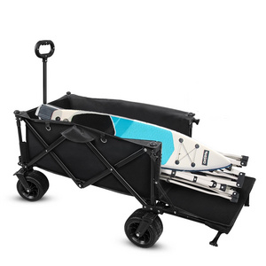 Collapsible Wagon Carts with Tailgate Folding Wagon Cart for Sand