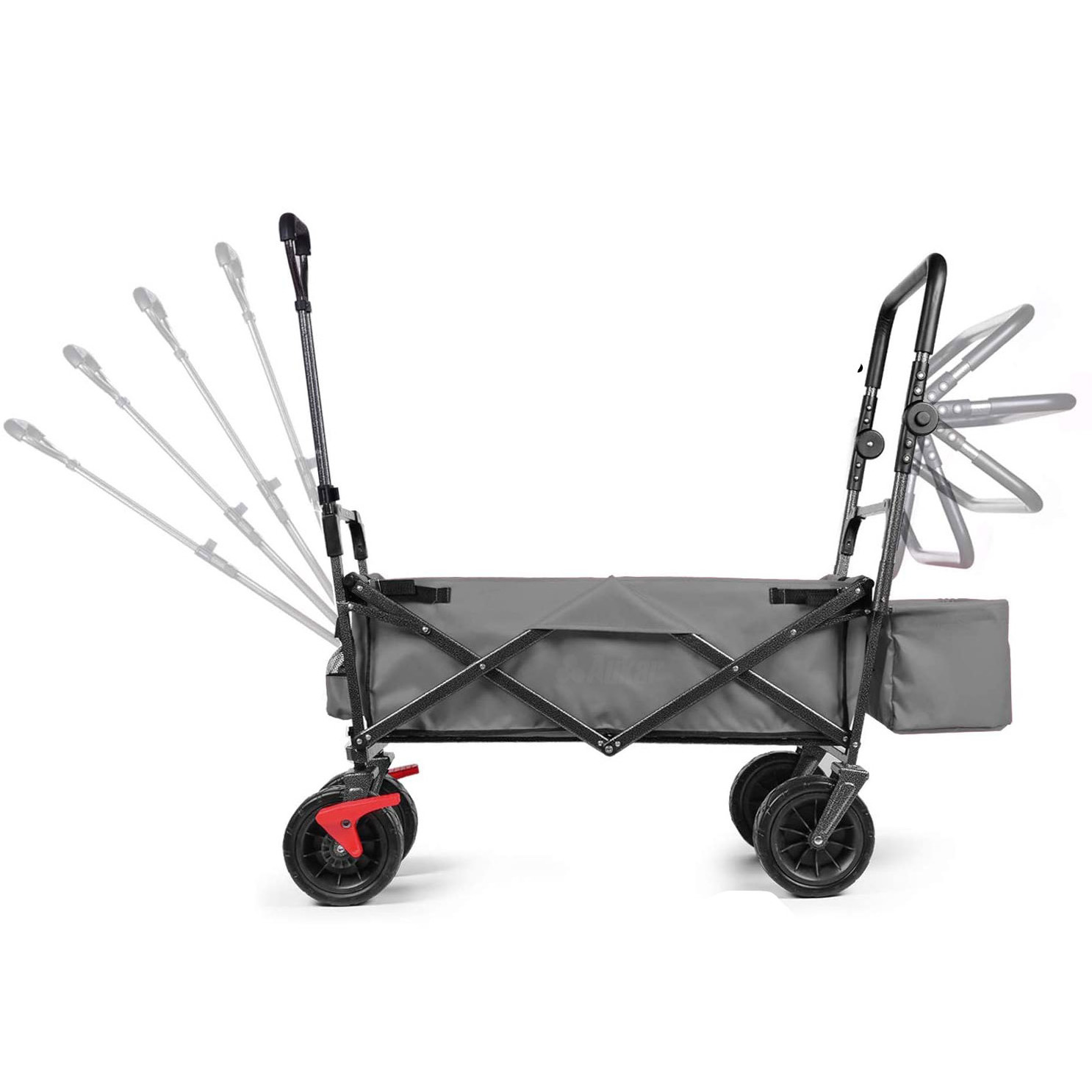 Heavy Duty Removable Canopy Folding Wagon Cart Portable Kids Camping Beach Cart