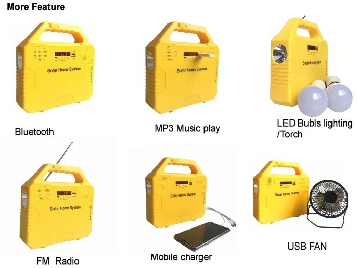 Portable Solar Emergency Power Supply Power Station Generator Outlet Kit Camping