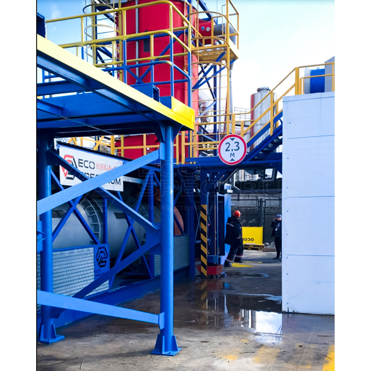 Rotary incinerator HURIKAN for hazardous medical animal and municipal waste waste management