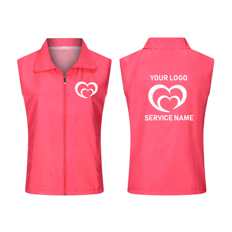 2023 Hot Sale Volunteer Vest Cheap Volunteer Service Uniform Vest Customized Adult Safe Vest With Logo