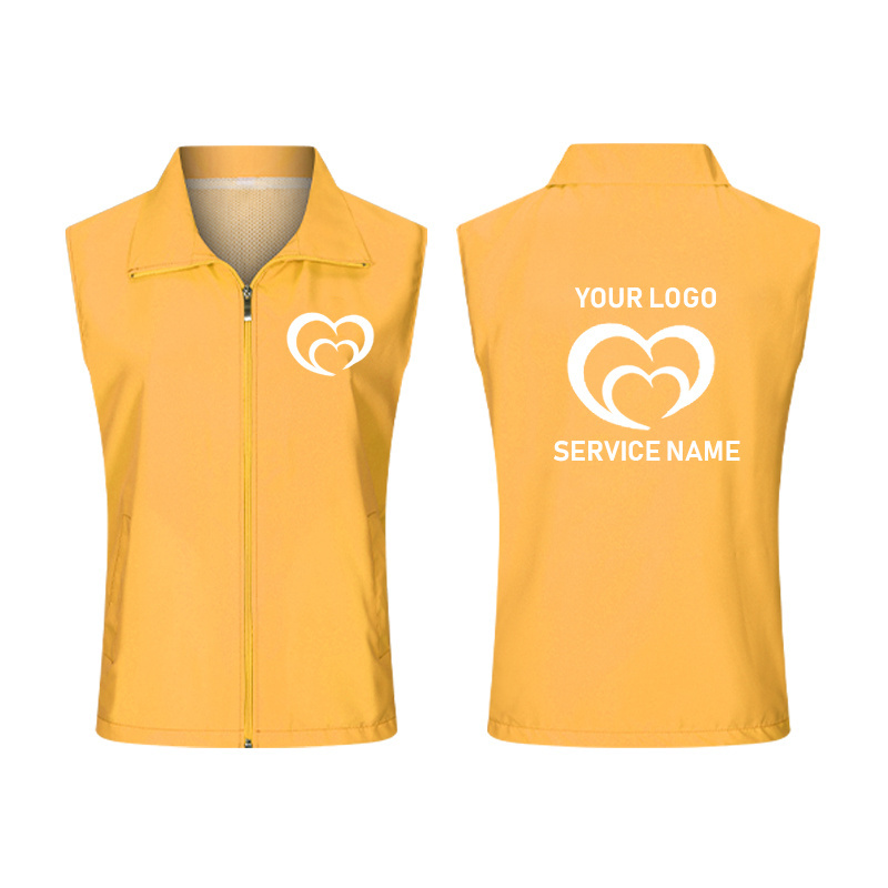 2023 Hot Sale Volunteer Vest Cheap Volunteer Service Uniform Vest Customized Adult Safe Vest With Logo