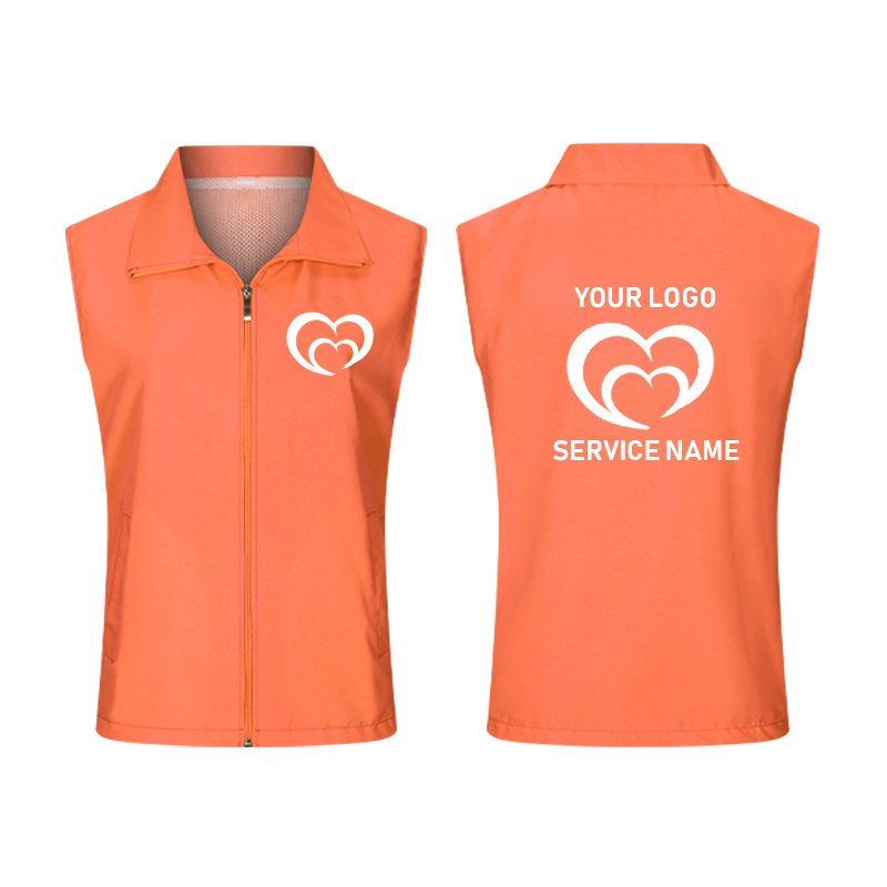 2023 Hot Sale Volunteer Vest Cheap Volunteer Service Uniform Vest Customized Adult Safe Vest With Logo