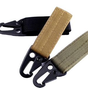 Wholesale Outdoor Carabiner Muti Tool Nylon Webbing Molle Belt Metal Hook Buckle Tactical Backpack Hang Strap Clasp