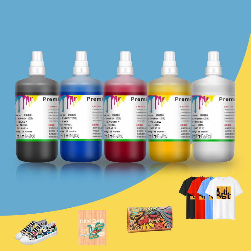 Premium 1000ML Waterproof PET Film Pigment Bulk White Ink For DTF For Epson L1800 L130 L805 L810 L1455 L1400 L1300 L1110 Printer