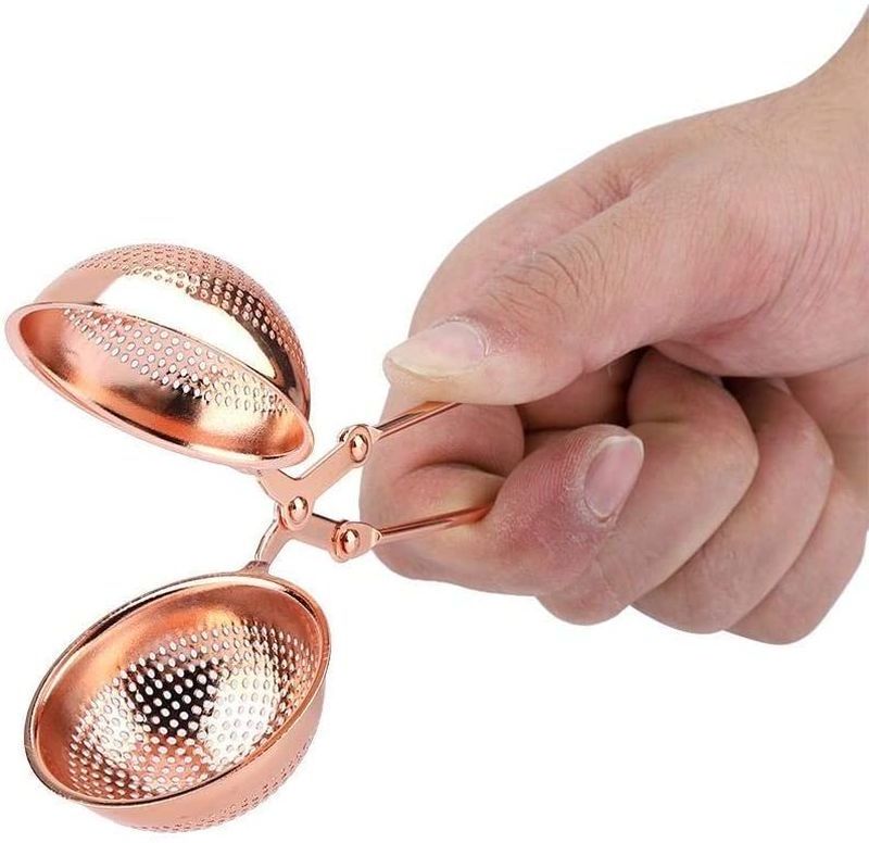 Tea Steeper Strainers Diffuser For Loose Tea Loose Leaf Tea Infusers Made Of Golden Stainless Steel