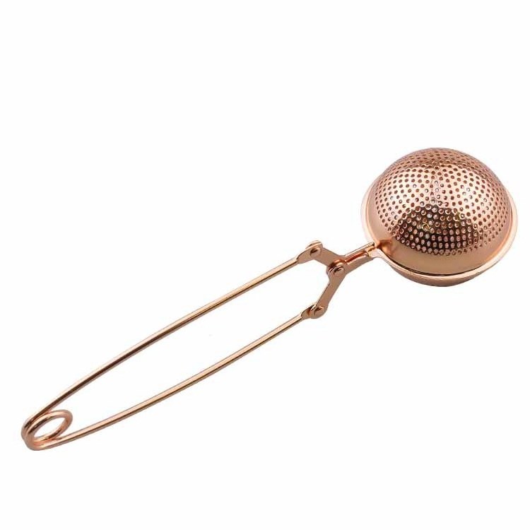 Tea Steeper Strainers Diffuser For Loose Tea Loose Leaf Tea Infusers Made Of Golden Stainless Steel