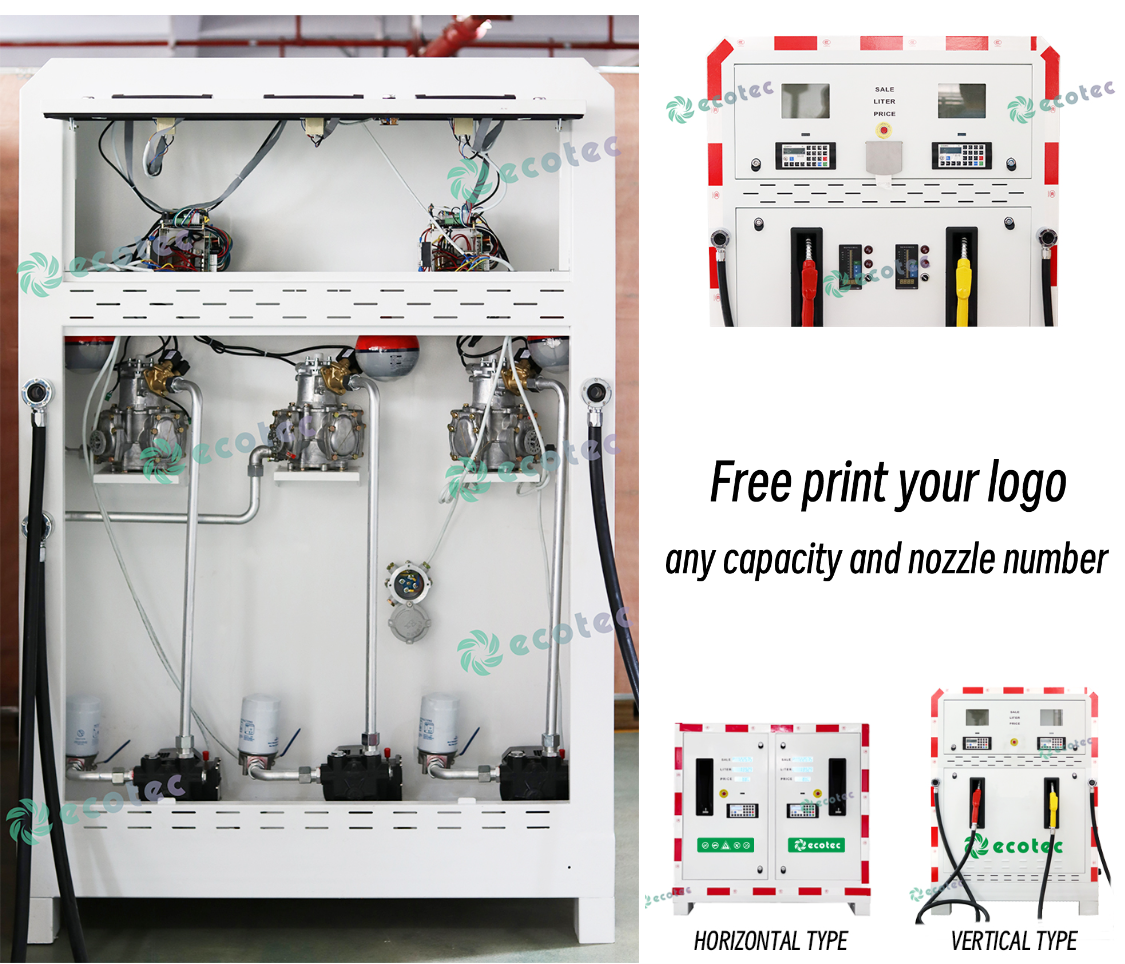 Portable Gas Fuel Station Container Station Portable petrol station  Fuel Dispenser with 3 nozzle 3000 Tank