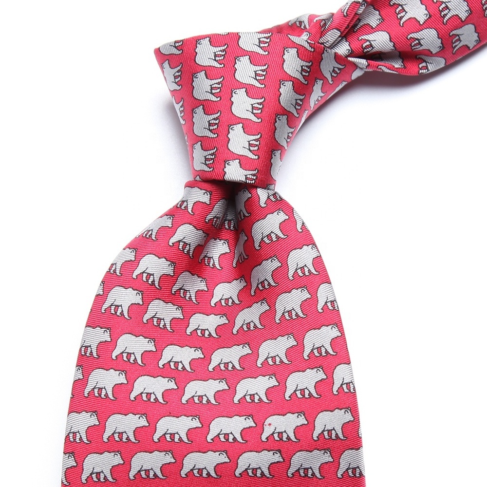 high quality animal mens custom silk logo ties digital printed neck ties floral print necktie gravata for man