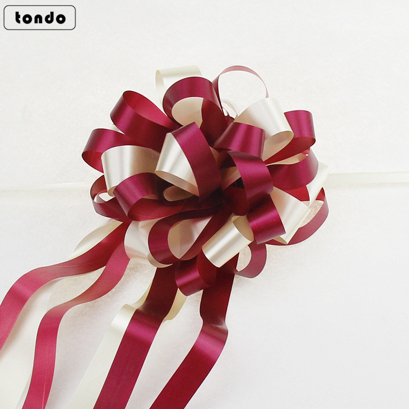 Tondo Big size wedding car decoration christmas gift decorative ribbon butterfly pull bow For Valentine's Day