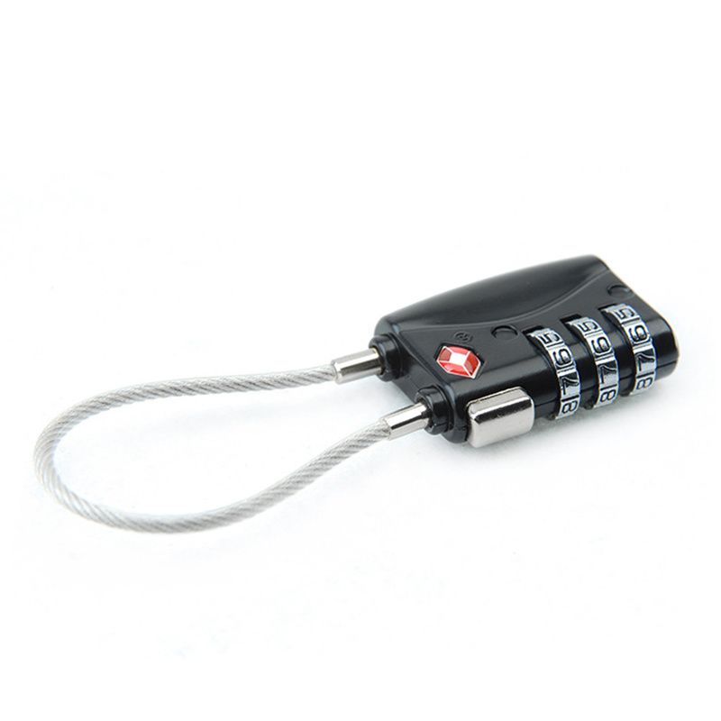 Ecotrip Custom Approved 3-Dial Combination Travel Tsa Cable Luggage Lock