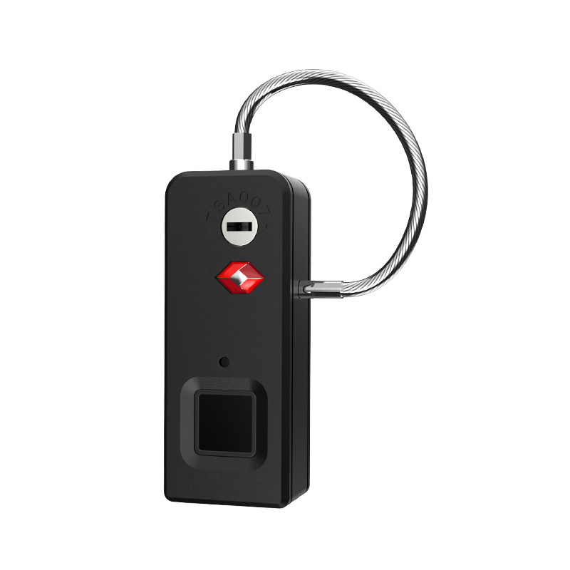 TSA Approved Smart Digital Cable Lock Fingerprint Travel Luggage Lock For Gym, Luggage, Travel, House Door, Suitcase