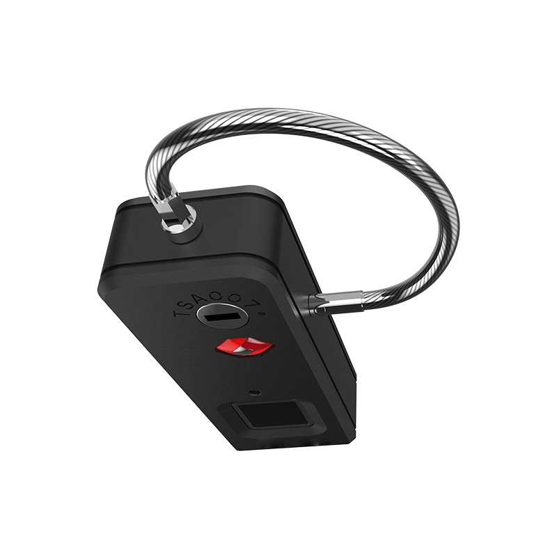 TSA Approved Smart Digital Cable Lock Fingerprint Travel Luggage Lock For Gym, Luggage, Travel, House Door, Suitcase