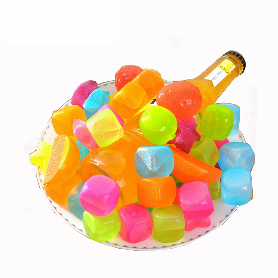 Reusable LDPE Colorful Plastic Ice Cube Beverage Cooling Cooling Liquid Cube