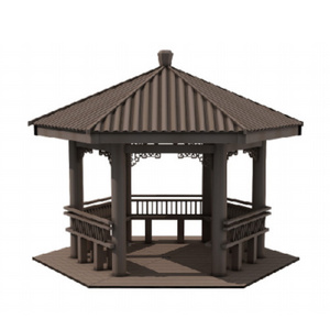 ECOUPP High quality Outdoor Garden Building Materials Waterproof Wood Plastic Composite Wpc Pavilion