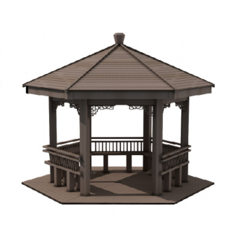 ECOUPP High quality Outdoor Garden Building Materials Waterproof Wood Plastic Composite Wpc Pavilion