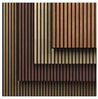 ECOUPP Oak Acoustic Panels Walnut Decorative Acoustic Ceiling Slat Aku Wood Panel for Sound Absorption