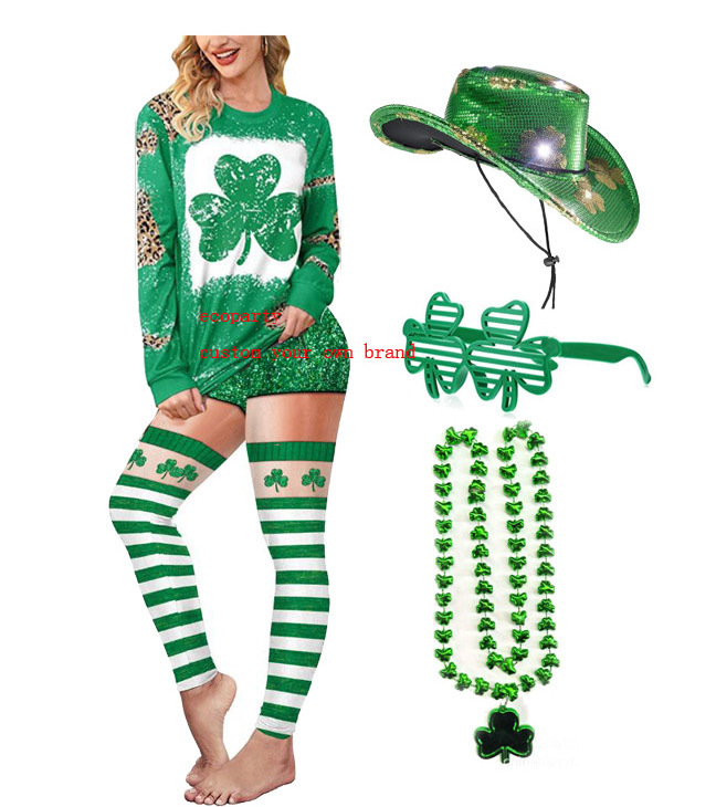 Ecoparty St Patricks Day Saint Patricks Day Costume Green Top Hat Fashionable Irish Festival Fashionable Adults Accessory