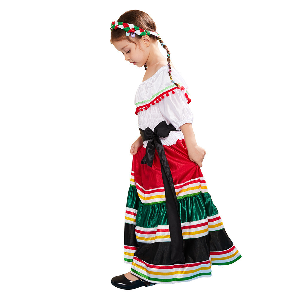 China Wholesale Halloween Costume Carnival Girls Dress Spanish Brazil Dance Costume