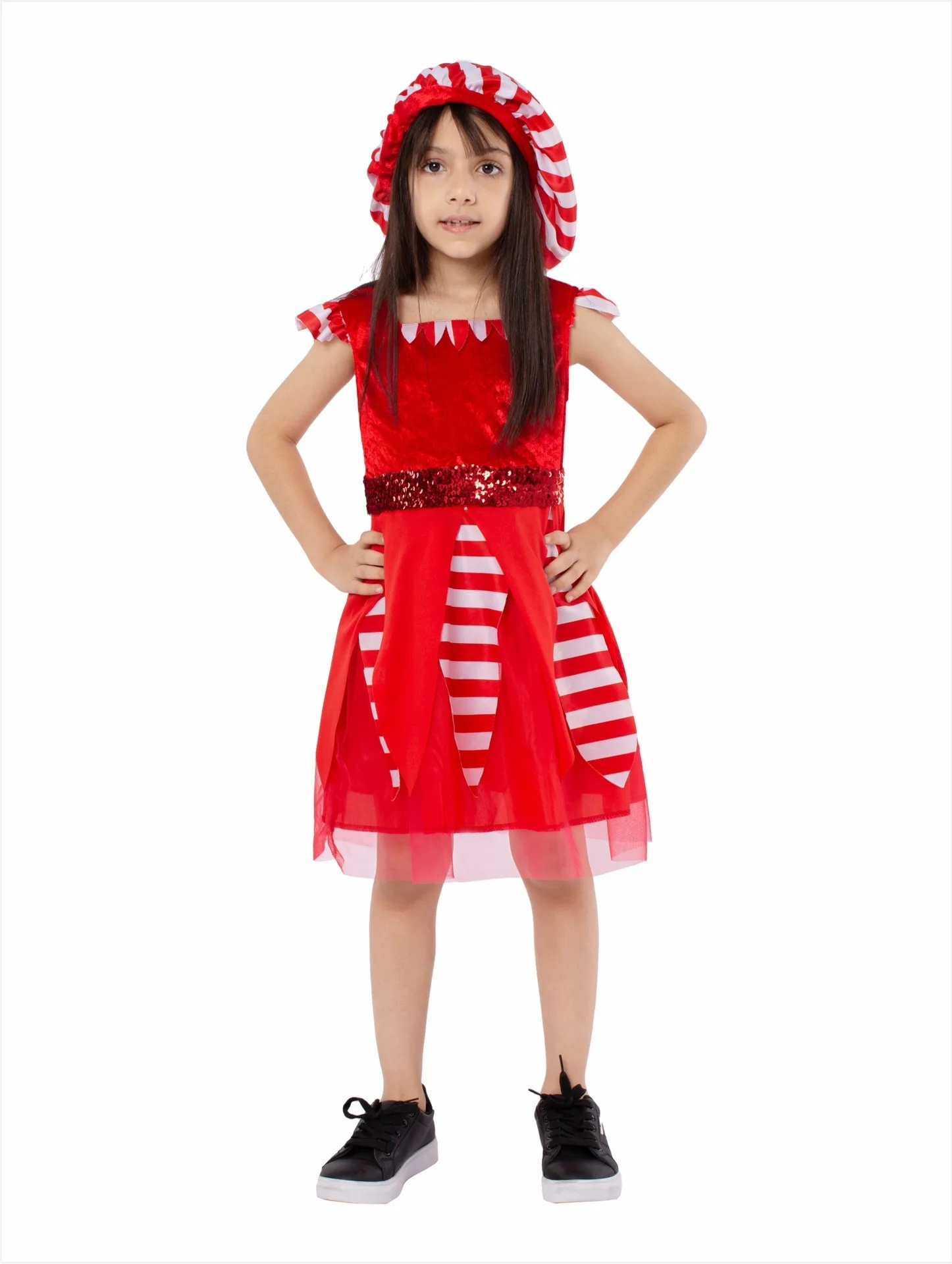 Boy Girl Christmas Cartoon Clothes Sleeveless Halloween Xmas Cosplay Party Princess Dress New Year Santa Claus Costume