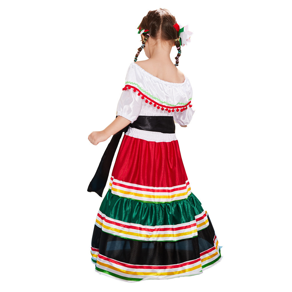 China Wholesale Halloween Costume Carnival Girls Dress Spanish Brazil Dance Costume